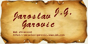 Jaroslav Garović vizit kartica